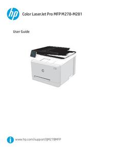 Hewlett Packard LaserJet MFP M281 manual. Camera Instructions.